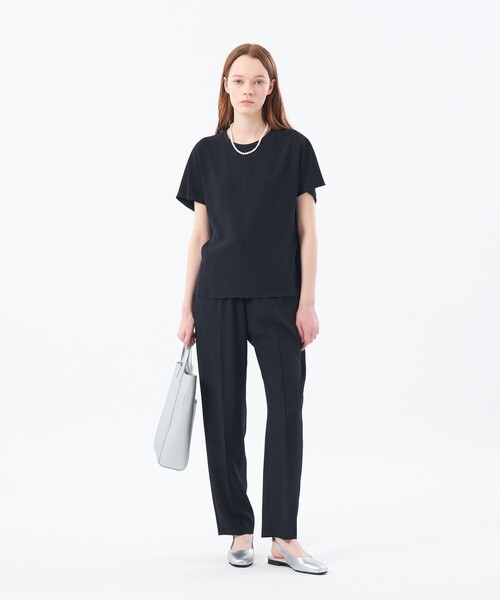 MACKINTOSH PHILOSOPHY(マッキントッシュ フィロソフィー)の「【Alby Easy Pants(アルビー イージーパンツ)】バックサテン(その他パンツ・レディース・ダークネイビー/ベージュ・38/36/34)」の5枚目の写真