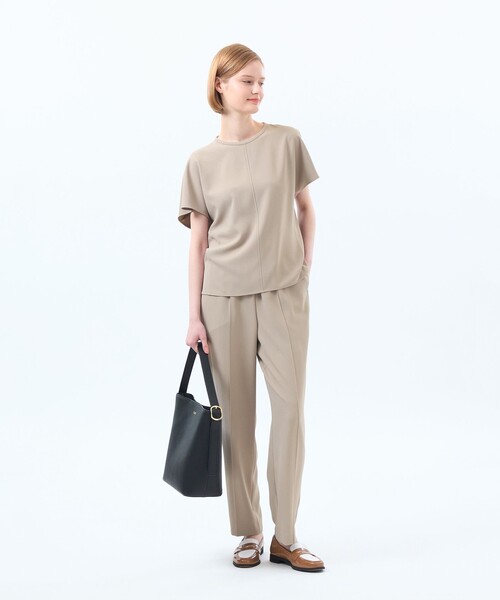 MACKINTOSH PHILOSOPHY(マッキントッシュ フィロソフィー)の「【Alby Easy Pants(アルビー イージーパンツ)】バックサテン(その他パンツ・レディース・ダークネイビー/ベージュ・38/36/34)」の6枚目の写真