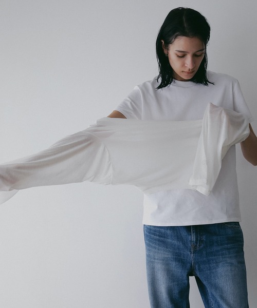 MANOF(マノフ)の「2TYPE LOGO PACK T-SHIRTS(Tシャツ/カットソー・レディース・ブラック/ホワイト・F)」の10枚目の写真