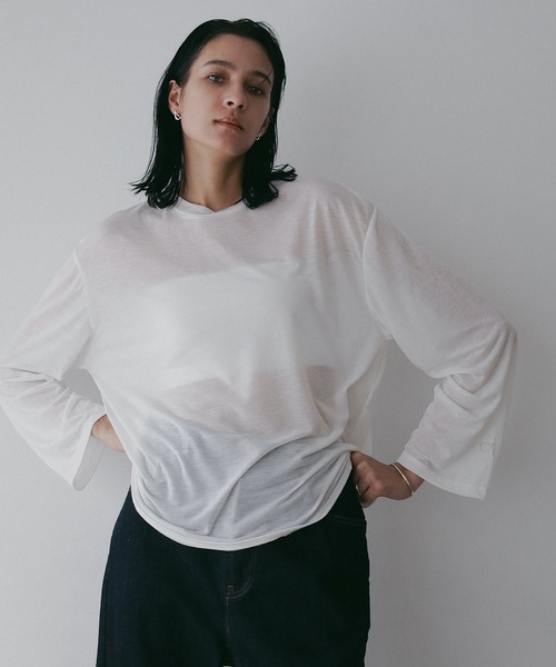 MANOF(マノフ)の「2TYPE LOGO PACK T-SHIRTS(Tシャツ/カットソー・レディース・ブラック/ホワイト・F)」の12枚目の写真