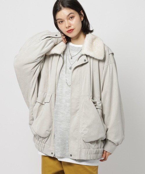 niko and（ニコアンド）の「フェイクレザー2WAYアソートブルゾン