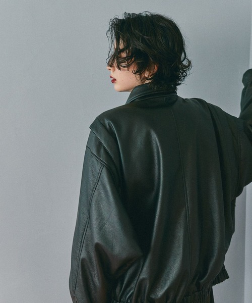 niko and（ニコアンド）の「フェイクレザー2WAYアソートブルゾン