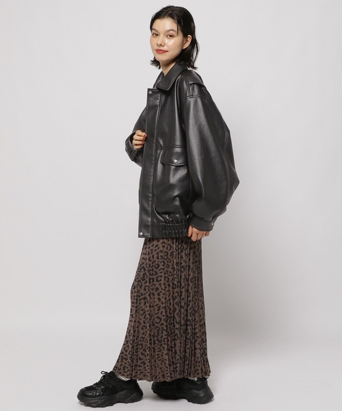 niko and（ニコアンド）の「フェイクレザー2WAYアソートブルゾン