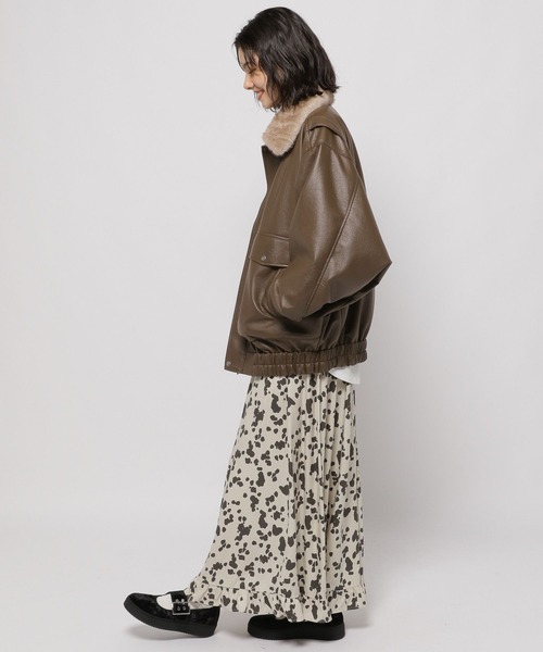 niko and（ニコアンド）の「フェイクレザー2WAYアソートブルゾン