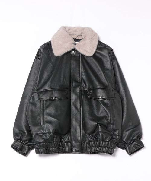 【今季人気商品】✨niko and... ヴィンテージフェイクレザーブルゾン niko and（ニコアンド）の「ヴィンテージフェイクレザー