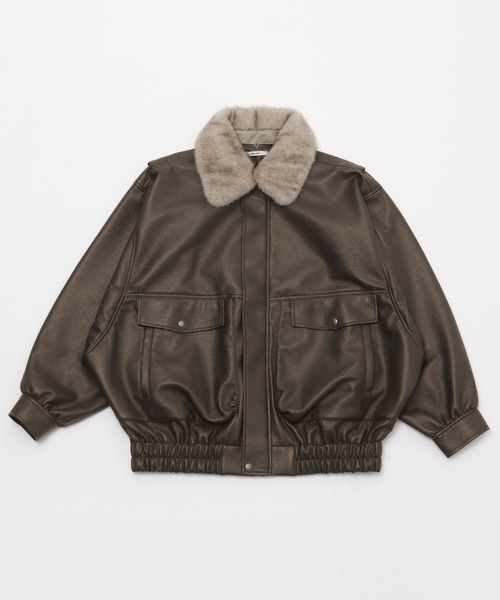 abeundmor 2way フェイクレザーブルゾン しゅなたん 新色追加!/WEB限定】2WAYフェイクレザーブルゾン | ファッション