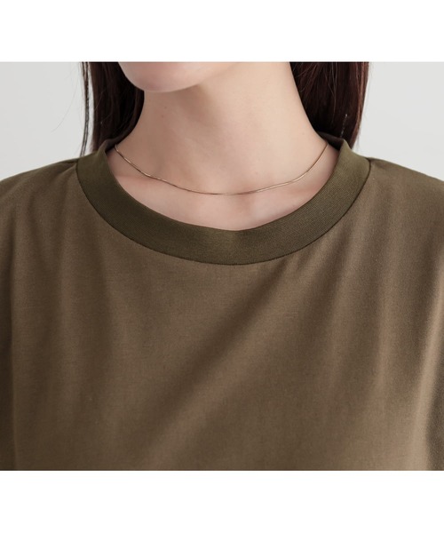 n'OrLABEL(ノアールレーベル)の「チュールドッキングカットソー(Tシャツ/カットソー・レディース・オフホワイト/ブラック/カーキ・2/1)」の12枚目の写真