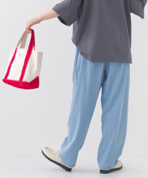 OMNES（オムネス）の「シャンブレーテーパードイージーパンツ（その他パンツ・レディース・ライトブルー/ダークブルー・FREE）」の5枚目の写真