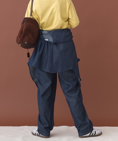 OMNES（オムネス）の「シャンブレーテーパードイージーパンツ（その他パンツ・レディース・ライトブルー/ダークブルー・FREE）」の10枚目の写真