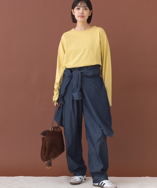 OMNES（オムネス）の「シャンブレーテーパードイージーパンツ（その他パンツ・レディース・ライトブルー/ダークブルー・FREE）」の12枚目の写真