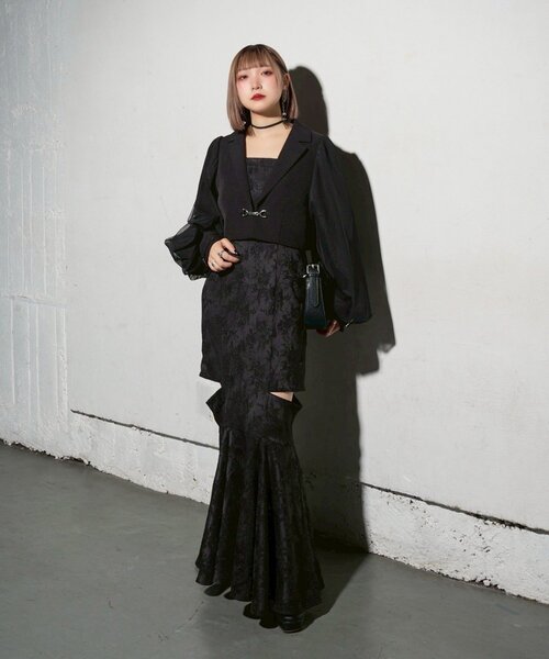 Mavie..7(メヴィセットゥ)の「【Mavie..7】【サイズ展開有】マーメイドキャミワンピース(ワンピース・レディース・ブラック系その他/ブラック・SMALL/MEDIUM)」の13枚目の写真