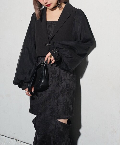 Mavie..7(メヴィセットゥ)の「【Mavie..7】【サイズ展開有】マーメイドキャミワンピース(ワンピース・レディース・ブラック系その他/ブラック・SMALL/MEDIUM)」の16枚目の写真