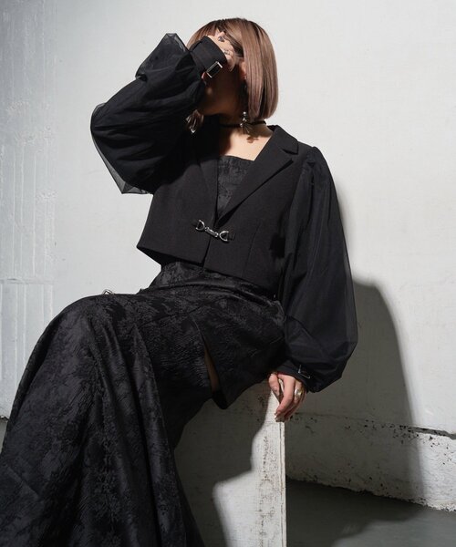 Mavie..7(メヴィセットゥ)の「【Mavie..7】【サイズ展開有】マーメイドキャミワンピース(ワンピース・レディース・ブラック系その他/ブラック・SMALL/MEDIUM)」の17枚目の写真
