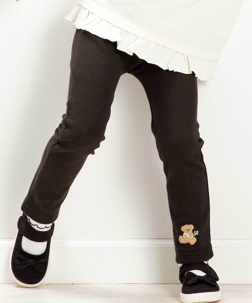 SLAP SLIP（スラップスリップ）の「【スララク/防汚加工/オーガニックコットン】前後フリーで時短！パパパッと穿ける9分丈前向きパンツ(80~120cm)（その他パンツ・キッズ・ブラック/ネイビー/グレー/ピンク/グリーン/ブラック系その他/パープル系その他/ホワイト系その他2・80ｃｍ/90cm/110cm/100cm/120cm）」の3枚目の写真