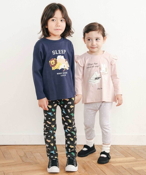 SLAP SLIP（スラップスリップ）の「【スララク/防汚加工/オーガニックコットン】前後フリーで時短！パパパッと穿ける9分丈前向きパンツ(80~120cm)（その他パンツ・キッズ・ブラック/ネイビー/グレー/ピンク/グリーン/ブラック系その他/パープル系その他/ホワイト系その他2・80ｃｍ/90cm/110cm/100cm/120cm）」の10枚目の写真