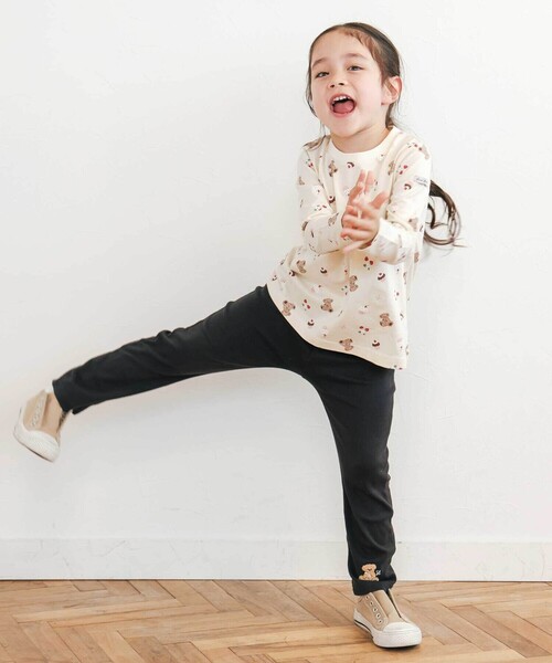 SLAP SLIP（スラップスリップ）の「【スララク/防汚加工/オーガニックコットン】前後フリーで時短！パパパッと穿ける9分丈前向きパンツ(80~120cm)（その他パンツ・キッズ・ブラック/ネイビー/グレー/ピンク/グリーン/ブラック系その他/パープル系その他/ホワイト系その他2・80ｃｍ/90cm/110cm/100cm/120cm）」の12枚目の写真