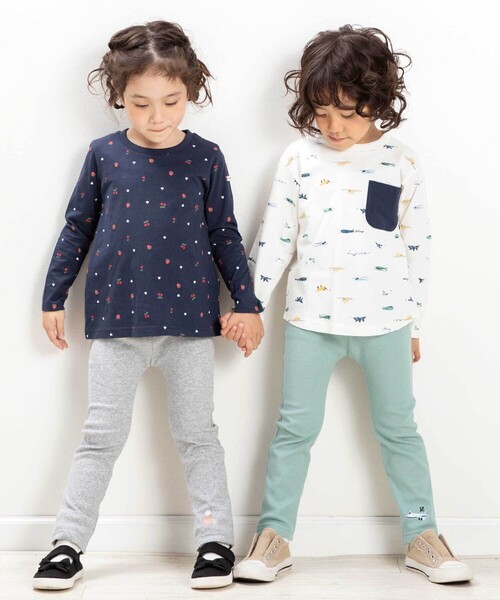 SLAP SLIP（スラップスリップ）の「【スララク/防汚加工/オーガニックコットン】前後フリーで時短！パパパッと穿ける9分丈前向きパンツ(80~120cm)（その他パンツ・キッズ・ブラック/ネイビー/グレー/ピンク/グリーン/ブラック系その他/パープル系その他/ホワイト系その他2・80ｃｍ/90cm/110cm/100cm/120cm）」の14枚目の写真