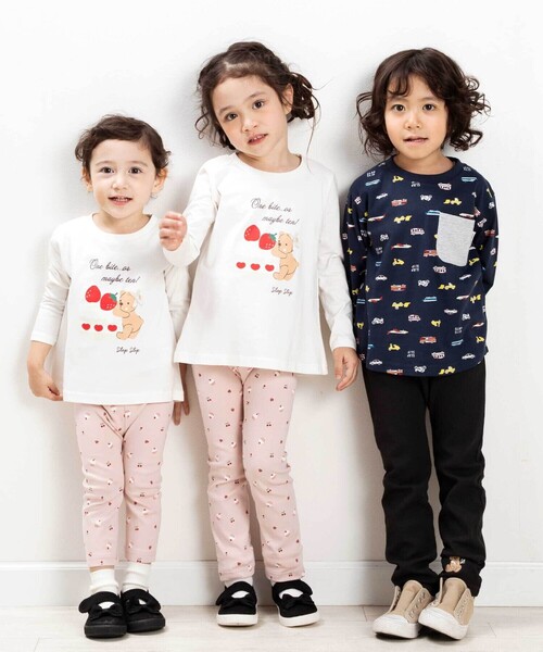 SLAP SLIP（スラップスリップ）の「【スララク/防汚加工/オーガニックコットン】前後フリーで時短！パパパッと穿ける9分丈前向きパンツ(80~120cm)（その他パンツ・キッズ・ブラック/ネイビー/グレー/ピンク/グリーン/ブラック系その他/パープル系その他/ホワイト系その他2・80ｃｍ/90cm/110cm/100cm/120cm）」の16枚目の写真