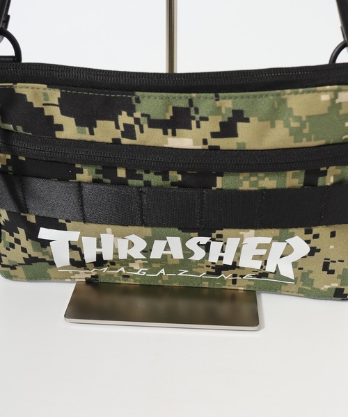 THRASHER(スラッシャー)の「THRASHER サコッシュ ショルダーバッグ キーフック付き 男女兼用(ショルダーバッグ・メンズ・ブラック/ホワイト・FREE)」の13枚目の写真