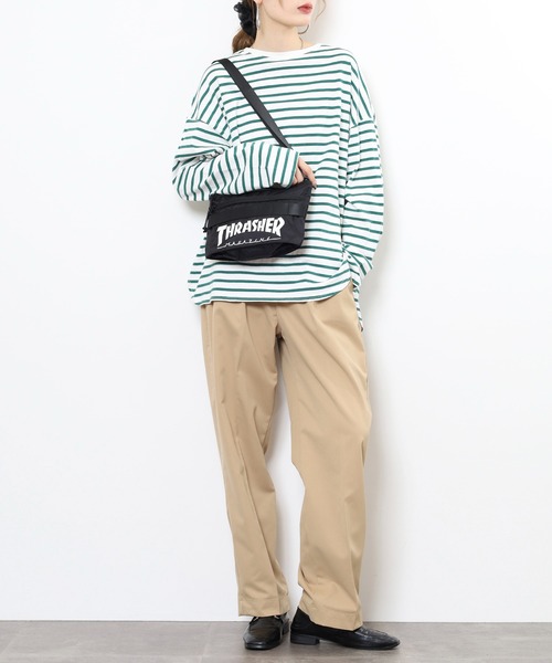 THRASHER(スラッシャー)の「THRASHER サコッシュ ショルダーバッグ キーフック付き 男女兼用(ショルダーバッグ・メンズ・ブラック/ホワイト・FREE)」の19枚目の写真