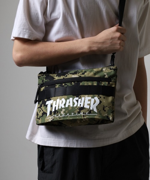 THRASHER(スラッシャー)の「THRASHER サコッシュ ショルダーバッグ キーフック付き 男女兼用(ショルダーバッグ・メンズ・ブラック/ホワイト・FREE)」の20枚目の写真