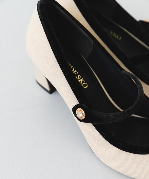 RODE SKO（ロデスコ）の「『MADE IN JAPAN』　チャンキーヒールメリージェーンパンプス（パンプス・レディース・ブラック/オフホワイト・38/36/37）」の19枚目の写真