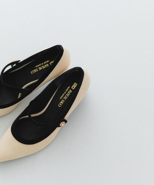 RODE SKO（ロデスコ）の「『MADE IN JAPAN』　チャンキーヒールメリージェーンパンプス（パンプス・レディース・ブラック/オフホワイト・38/36/37）」の20枚目の写真