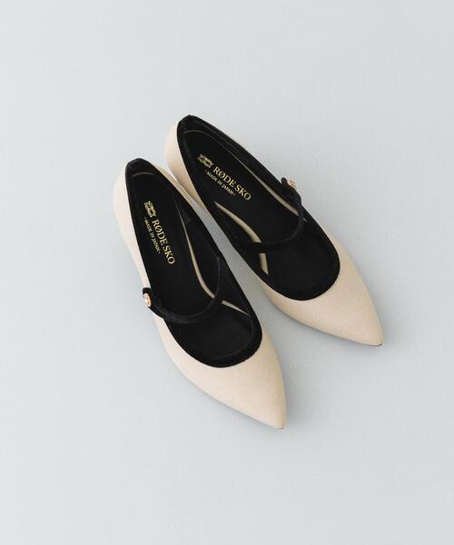 RODE SKO（ロデスコ）の「『MADE IN JAPAN』　チャンキーヒールメリージェーンパンプス（パンプス・レディース・ブラック/オフホワイト・38/36/37）」の21枚目の写真