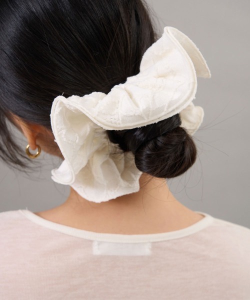 セール】パイピング フリル レース シュシュ（シュシュ）｜CEMONEMO