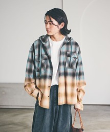 BAYFLOW | ブリーチフードチェックシャツ(シャツ/ブラウス)