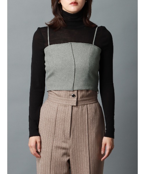 CIS.(シス)の「CIS. シャーリングビスチェ&コルセットワイドパンツレイヤーセット ウォッシャブル ストレッチ(その他パンツ・レディース・グレー/ベージュ・36(7号)/38(9号)/34(5号)/40(11号))」の18枚目の写真