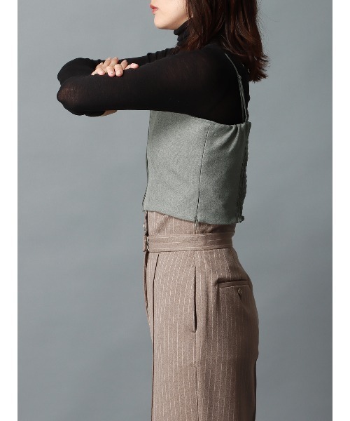 CIS.(シス)の「CIS. シャーリングビスチェ&コルセットワイドパンツレイヤーセット ウォッシャブル ストレッチ(その他パンツ・レディース・グレー/ベージュ・36(7号)/38(9号)/34(5号)/40(11号))」の19枚目の写真