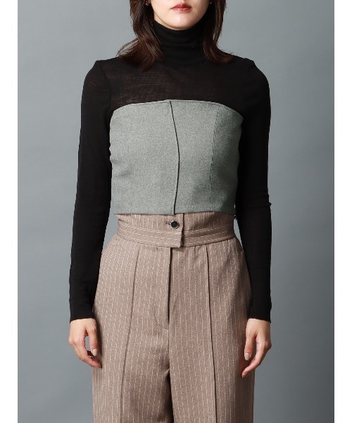 CIS.(シス)の「CIS. シャーリングビスチェ&コルセットワイドパンツレイヤーセット ウォッシャブル ストレッチ(その他パンツ・レディース・グレー/ベージュ・36(7号)/38(9号)/34(5号)/40(11号))」の21枚目の写真