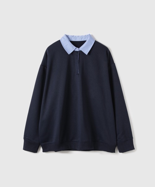 VICKY（ビッキー）の「配色ポロスウェットプルオーバー≪手洗い可能≫（Tシャツ/カットソー・レディース・ブラック/ネイビー/ライトグレー・M）」の22枚目の写真