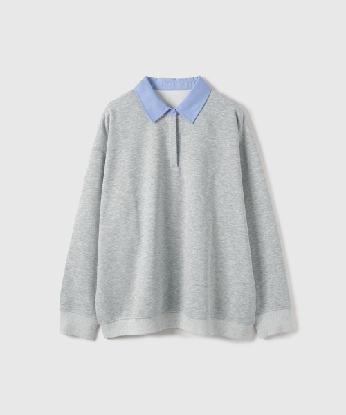 VICKY（ビッキー）の「配色ポロスウェットプルオーバー≪手洗い可能≫（Tシャツ/カットソー・レディース・ブラック/ネイビー/ライトグレー・M）」の21枚目の写真