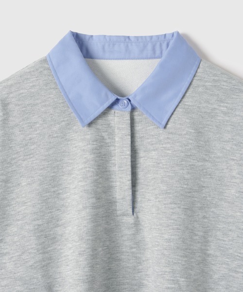 VICKY（ビッキー）の「配色ポロスウェットプルオーバー≪手洗い可能≫（Tシャツ/カットソー・レディース・ブラック/ネイビー/ライトグレー・M）」の19枚目の写真