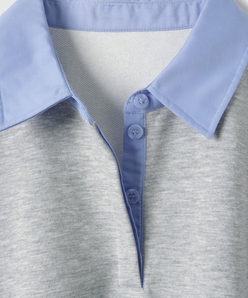VICKY（ビッキー）の「配色ポロスウェットプルオーバー≪手洗い可能≫（Tシャツ/カットソー・レディース・ブラック/ネイビー/ライトグレー・M）」の16枚目の写真