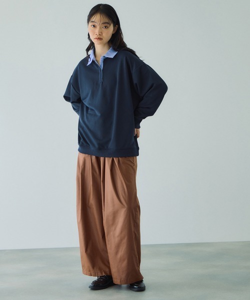 VICKY（ビッキー）の「配色ポロスウェットプルオーバー≪手洗い可能≫（Tシャツ/カットソー・レディース・ブラック/ネイビー/ライトグレー・M）」の13枚目の写真