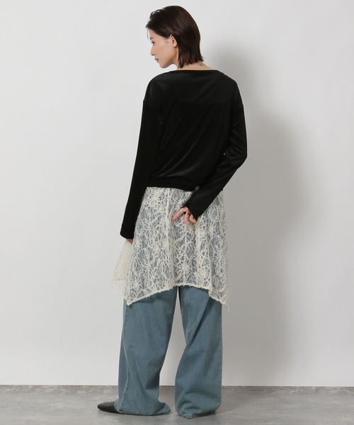 LAKOLE（ラコレ）の「シアーベロアカーディガン / 594713（Tシャツ/カットソー・レディース・ブラック/グレー/ネイビー/イエロー・FREE）」の15枚目の写真