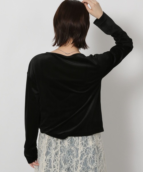 LAKOLE（ラコレ）の「シアーベロアカーディガン / 594713（Tシャツ/カットソー・レディース・ブラック/グレー/ネイビー/イエロー・FREE）」の19枚目の写真