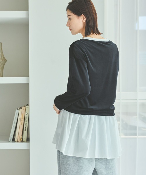 LAKOLE（ラコレ）の「シアーベロアカーディガン / 594713（Tシャツ/カットソー・レディース・ブラック/グレー/ネイビー/イエロー・FREE）」の9枚目の写真