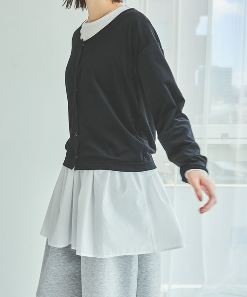 LAKOLE（ラコレ）の「シアーベロアカーディガン / 594713（Tシャツ/カットソー・レディース・ブラック/グレー/ネイビー/イエロー・FREE）」の11枚目の写真