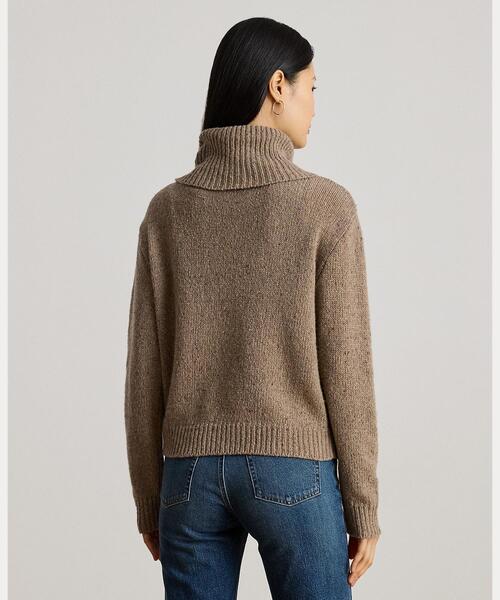 セール】バックルトリム メランジ タートルネック セーター（ニット