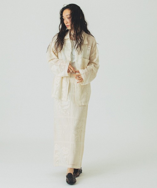 ROSE BUD（ローズバッド）の「ORIGINAL LACE SKIRT（スカート・レディース・オフホワイト/ブラック・ONE SIZE）」の3枚目の写真