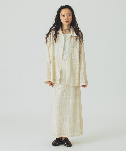 ROSE BUD（ローズバッド）の「ORIGINAL LACE SKIRT（スカート・レディース・オフホワイト/ブラック・ONE SIZE）」の4枚目の写真