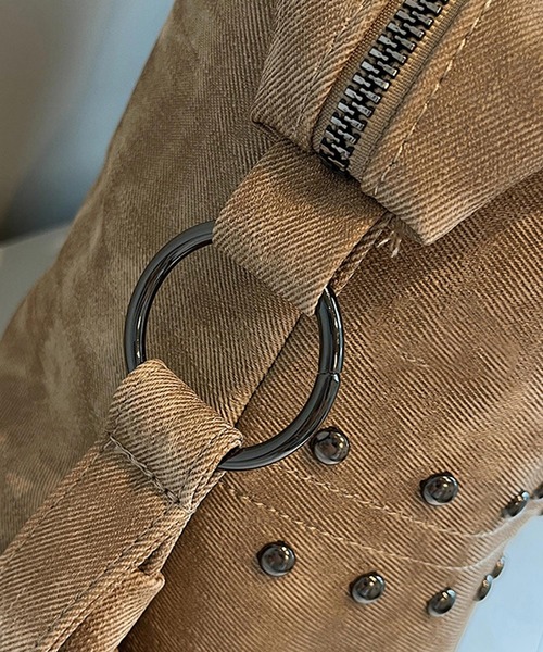 HALEY PESCA（ヘーリーペスカ）の「HALEY PESCA/【大容量/A4収納可】　ヴィンテージスタッズボストンバッグ（ボストンバッグ・レディース・オフホワイト/ブラック/ベージュ/ブラウン・FREE）」の21枚目の写真