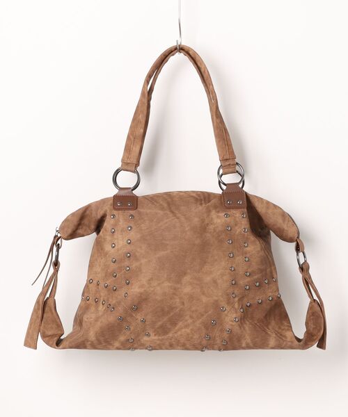 HALEY PESCA（ヘーリーペスカ）の「HALEY PESCA/【大容量/A4収納可】　ヴィンテージスタッズボストンバッグ（ボストンバッグ・レディース・オフホワイト/ブラック/ベージュ/ブラウン・FREE）」の22枚目の写真