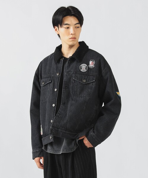 BEAMS HEART(ビームスハート)の「【完売間近】シェルパトラッカー ジャケット/Sherpa Trucker Jacket(裏ボア仕様・ヴィンテージライク・リラックスフィット・ショート丈・ブラックデニム)(デニムジャケット・メンズ・チャコールグレー/ブラック・LARGE/MEDIUM/SMALL)」の22枚目の写真