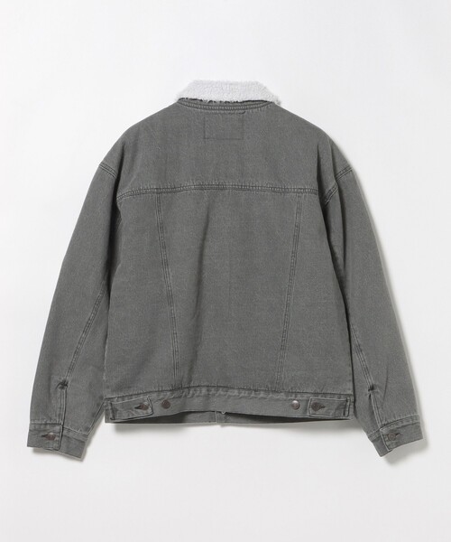 BEAMS HEART(ビームスハート)の「【完売間近】シェルパトラッカー ジャケット/Sherpa Trucker Jacket(裏ボア仕様・ヴィンテージライク・リラックスフィット・ショート丈・ブラックデニム)(デニムジャケット・メンズ・チャコールグレー/ブラック・LARGE/MEDIUM/SMALL)」の15枚目の写真