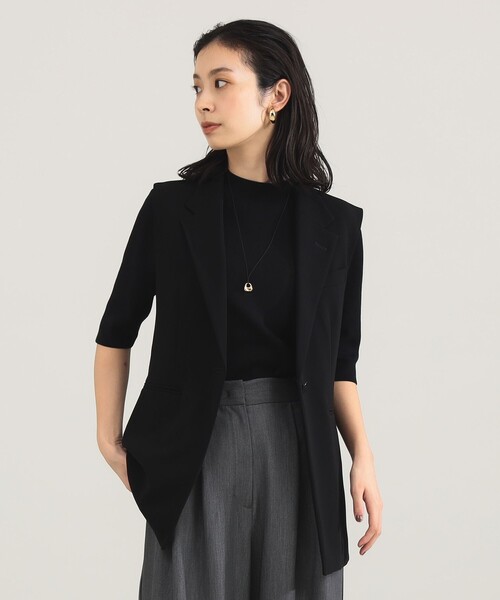 Demi-Luxe BEAMS（デミルクス ビームス）の「【1/9再値下げ】トリアセ テーラードジレ（ベスト・レディース・ブラック/ネイビー・36/38）」の6枚目の写真